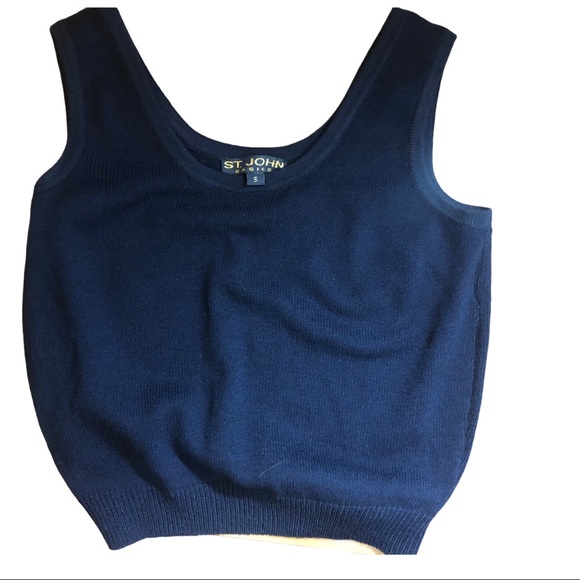 St. John Cardigan w/ matching Tank Top Navy - Picture 4 of 12